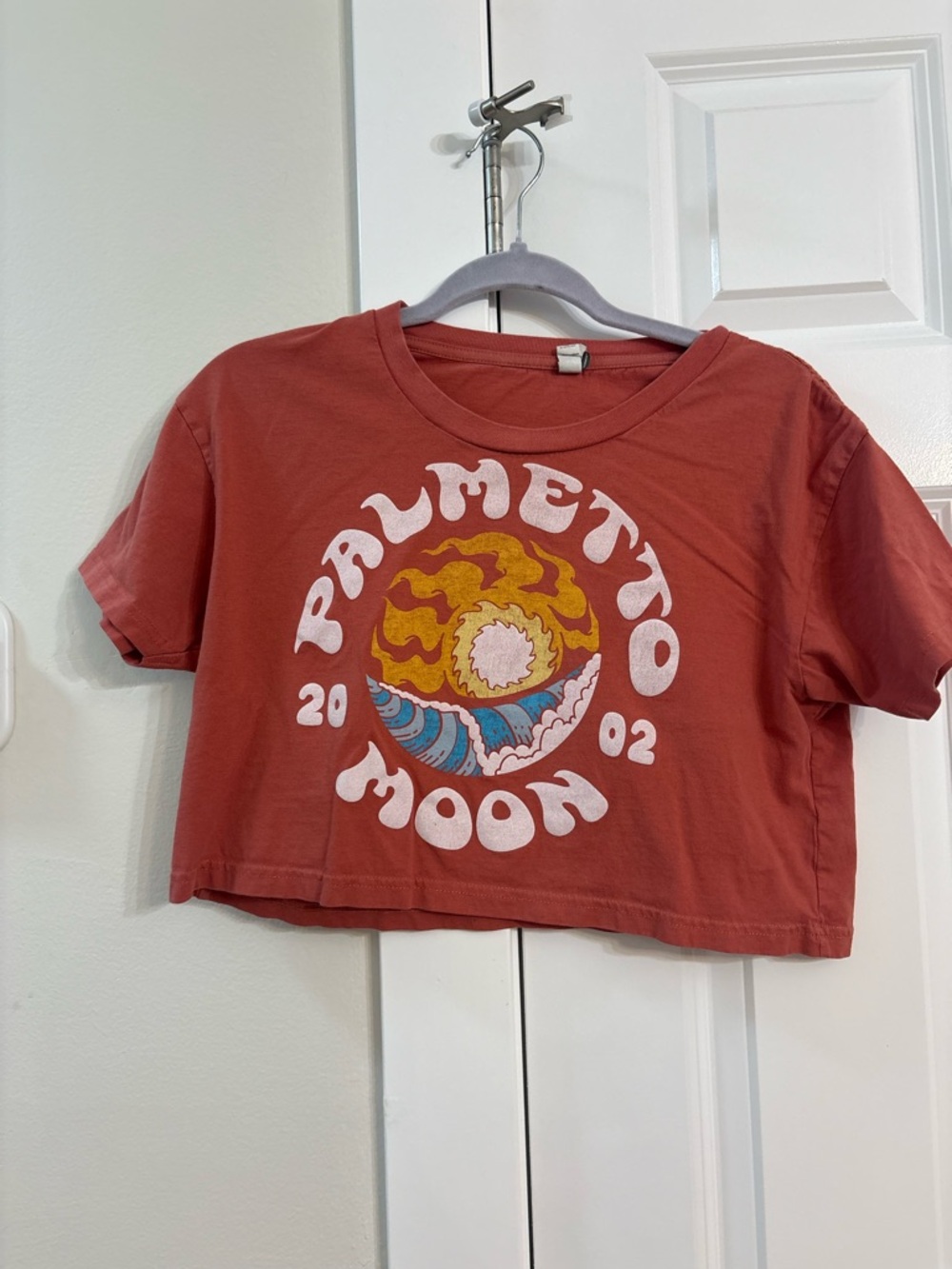 Cotton Heritage Rust Graphic Crop Tee